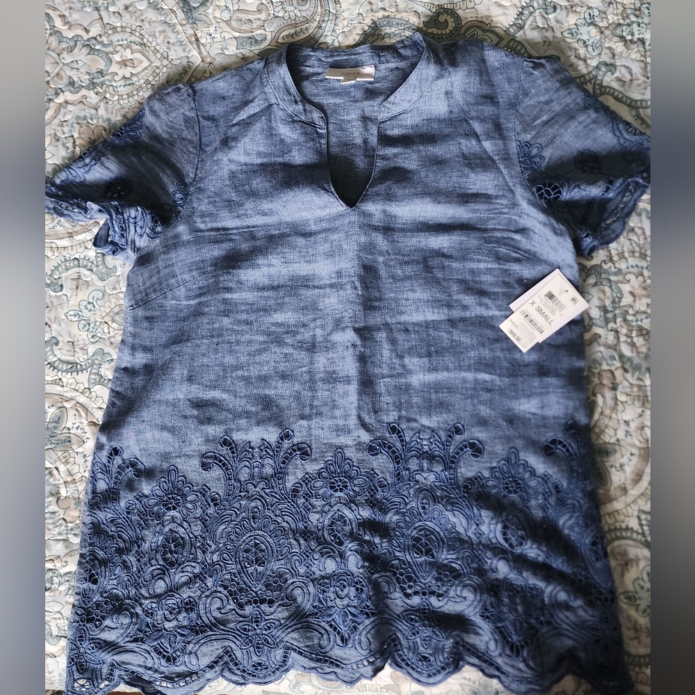 Charter club linen blouse